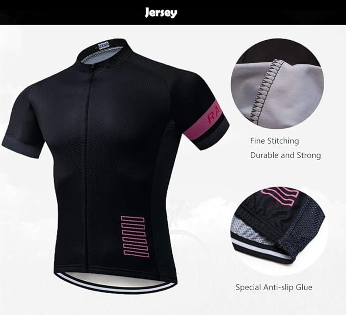 MOXILYN Men's Cycling Jersey Full Zip Riding Clothing Mountain Bike Tops Quick Dry - Bike Shirts