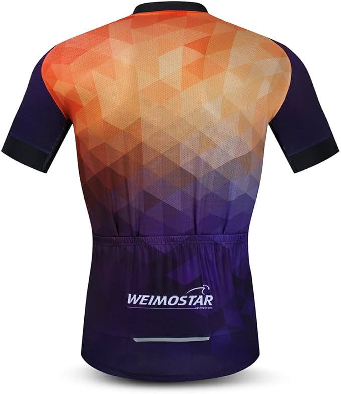 Men's Cycling Jerseys Wolf Print Bicycle Shirts Summer Road Bike Clothes Quick Dry Breathable