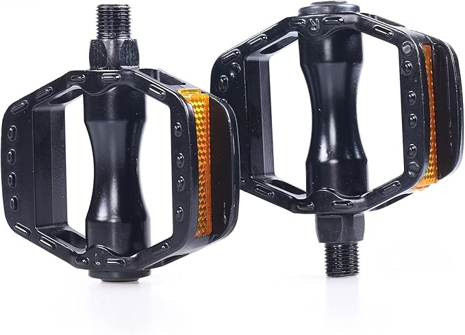 ThinkTop Aluminium Alloy Kids Bike Pedal, 1/2-Inch Bike Pedals Platform Flat Ultra Strong Fit for 12" 14" Boys Girls Bike