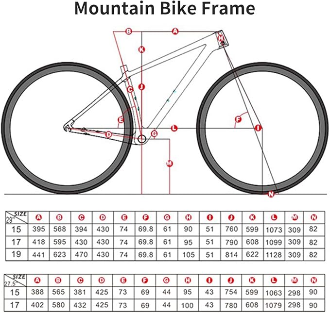 27.5er 29er Carbon Fibre Mountain Bike Frame 15/17/19in Disc Brake Bike Frame XC Cyclocross Hardtail Frame 12 * 142mm Thru-Axle Mens Womens Bikes Frame(Black Matte,29 * 17")