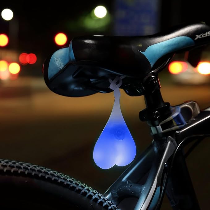 2PCS Rear Bike Tail Light Mini Strap-On LED Micro Bicycle Lights,180 Degree Visibility - Safety on All Sides
