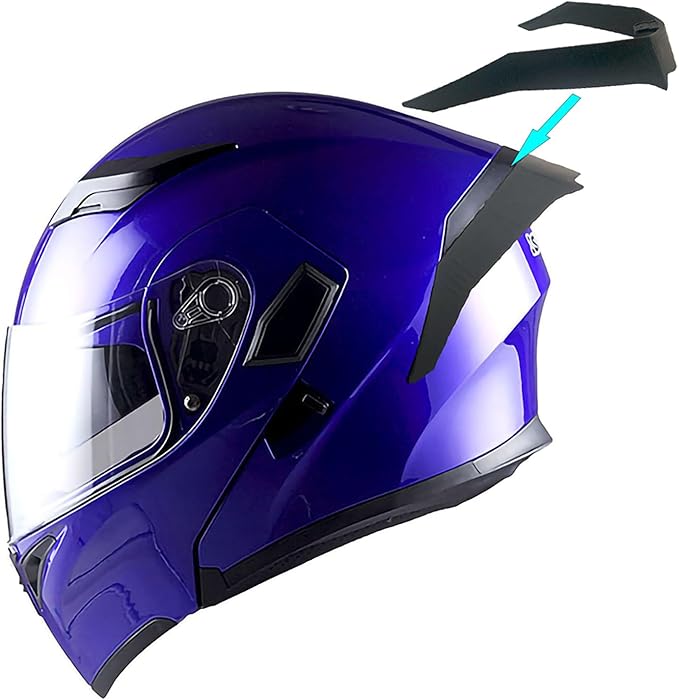 1Storm Motorcycle Modular Full Face Helmet Flip up Dual Visor Sun Shield: HB89 Glossy Blue