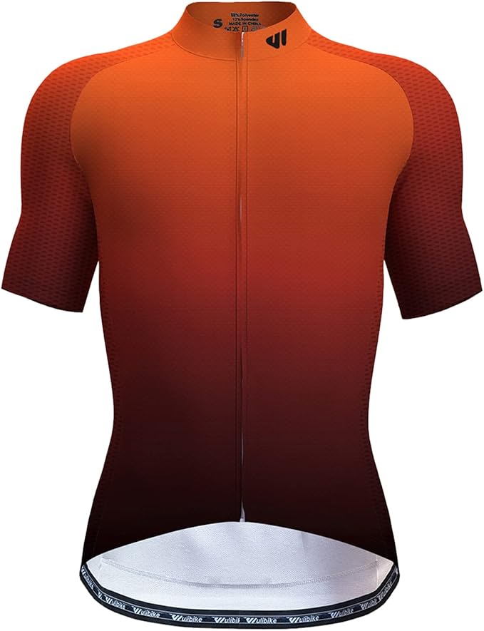 Lo.gas Cycling Jersey Men Short/Long Sleeve Bike Biking Shirts Full Zip with Pockets Road Bicycle Clothes