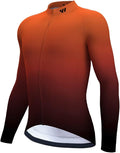 Lo.gas Cycling Jersey Men Short/Long Sleeve Bike Biking Shirts Full Zip with Pockets Road Bicycle Clothes