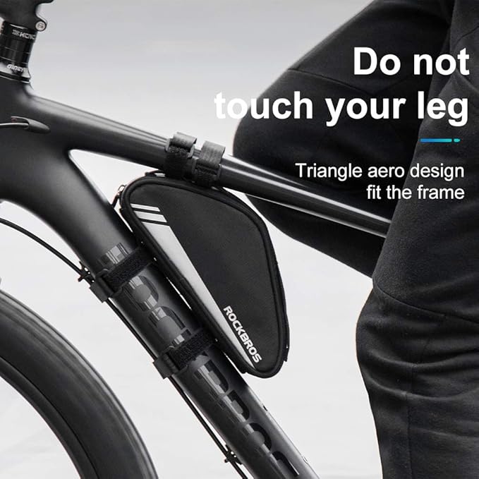 ROCKBROS Bike Frame Bag Triangle Bike Pouch Bag Bicycle Storage Bag Small Road Mountain Bike Bag 0.7L Bike Tool Bag
