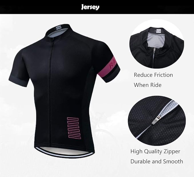 MOXILYN Men's Cycling Jersey Full Zip Riding Clothing Mountain Bike Tops Quick Dry - Bike Shirts