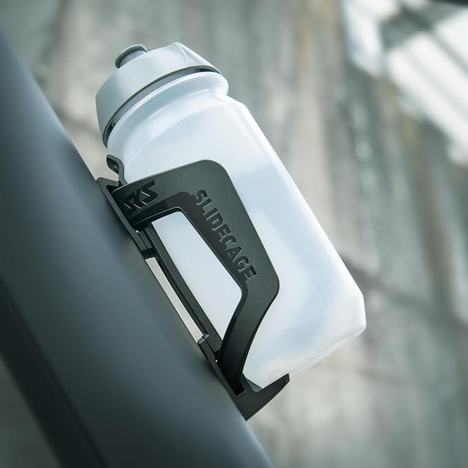 SKS Germany SLIDECAGE Side and Top Access Bicycle Bottle Cage - Modern Design - Fits All Bike Bottles, Ideal for Tight Frames, Black