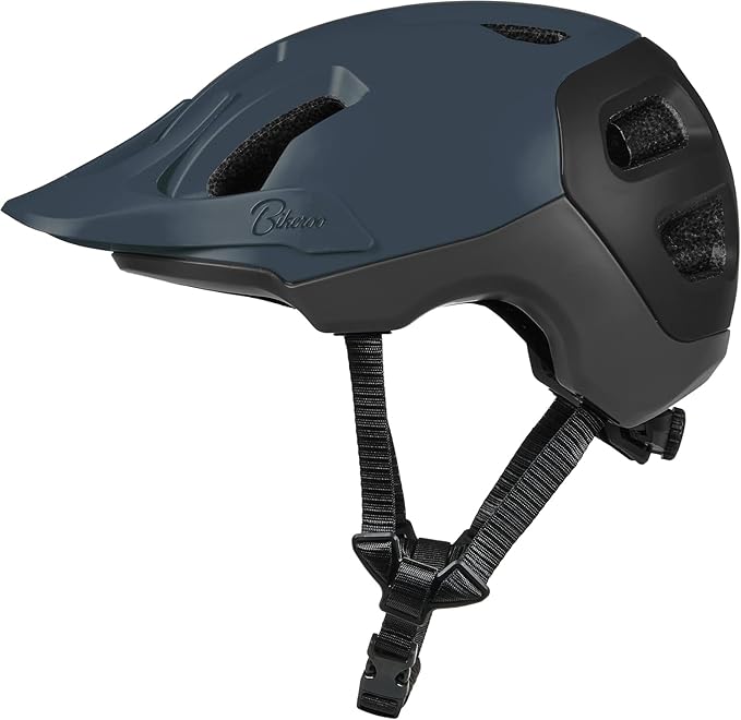 Bikeroo MTB Bike Helmet, Adjustable 56-62 cm / 22" - 24" Circumference, Adult Cycling Safety Head Protection for Road Mountain Bicycles, Protective Headgear Sports Equipment for Outdoor Adventures