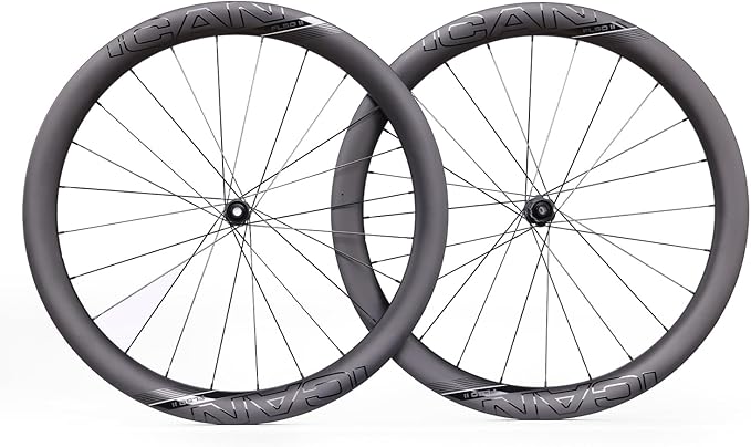 ICAN FL40/50 Max 1347g/1370g/1395g Carbon Disc Road Bike Wheelset 23mm Inner Width 700C 36T Ratchet System Hub
