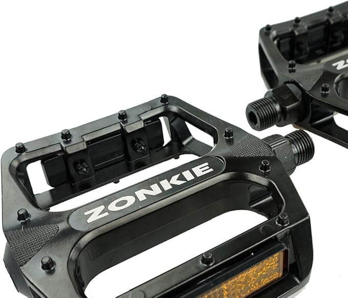 Bike Pedals, Road Bike Pedals, MTB Pedals, Flat Aluminum Alloy Platform Sealed Bearing Axle 9/16 inch