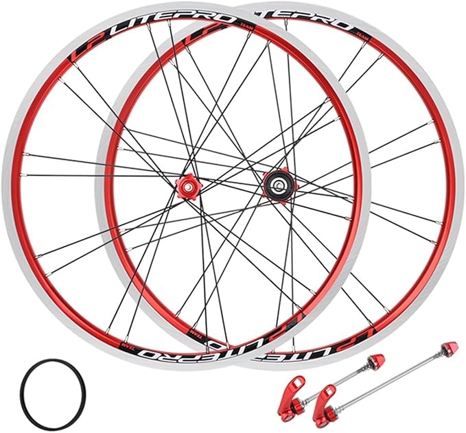 20in Folding Bike Wheelset, Aluminum Alloy 74-130mm Wheelset, V Brake 7-11speed Light BMX Bicycle Wheels