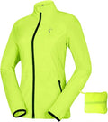 Women's Packable Windbreaker Jacket Resistant Convertible Cycling Running Jacket Lightweight Windproof Water