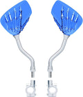 1 Pair Bicycle Mirror,Big View Bike Rear View Mirror Blindsight Multi Angle Adjustable Bike Mirror Billet Aluminum Chrome Plated Outside Skull Claw Style Also suitable for motorcycle mirror