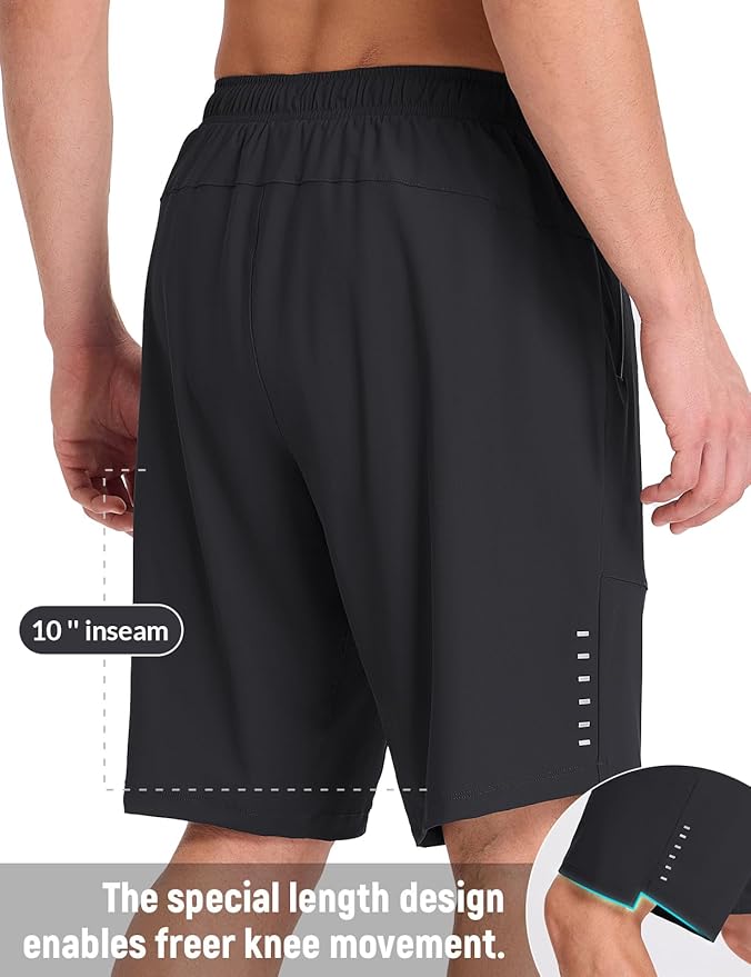 baleaf Men's Mountain Bike Shorts 4D Padded Loose-fit MTB Cycling Lightweight Bicycle Biking Shorts Zipper Pockets