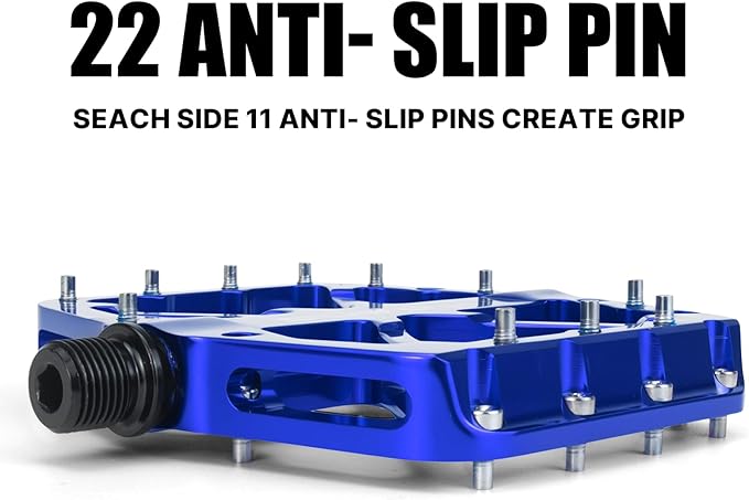 Bike Pedals 9/16" Lightweight Non-Slip Bicycle Platform Pedals - Fits Most Adult Bikes & Mountain Bikes &MTB, Road Bikes and Slip-Resistant Design
