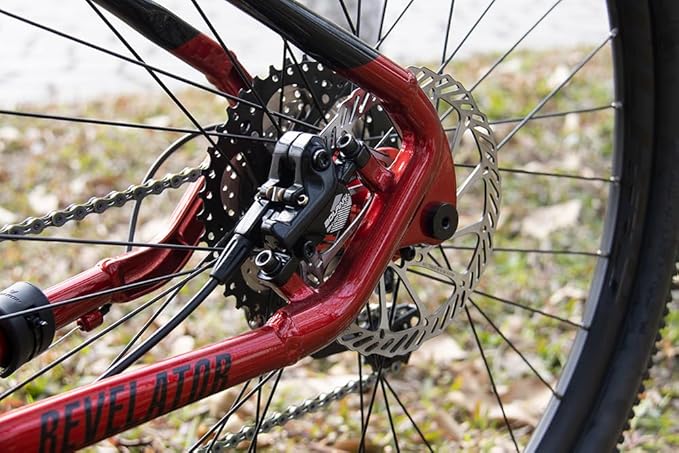 BOLANY Disc Brake Sets Oil Hydraulic MTB Bike Aluminum Alloy Left Front 800mm Right Rear 1400mm Brake Levers with is/PM Adapter Fit MTB Fat Bike E-Bike
