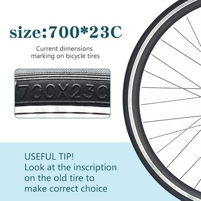 2 Pack 700x23C/25C/28C/35C/38C Bike Tires Plus Bike Inner Tubes Presta Valve 48mm or Schrader Valve 48mm Foldable Replacement Tires for Road Bicycle