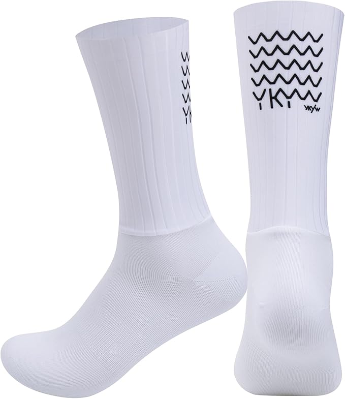 YKYWBIKE Cycling Socks for Men Women-Athletic Crew Bike Socks,MTB Riding Socks,Compression Biking Socks for Men Cycling