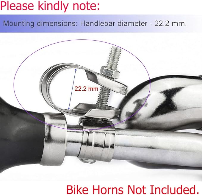 3 Set Bugle Horn Mounting Bracket Bike Horn Clamp Handlebar Clips with Mount Screws for Metal Squeeze Clown Horn Kids Bike Horn Classic Twist Loudspeaker Siren Hooter Snail Air Horns