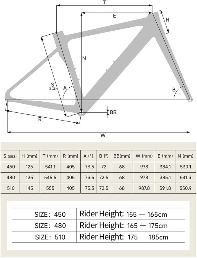 700C Road Bike Frameset 45CM 48CM 51CM Aluminum Alloy Disc Brake Frame Wind Breaker Frame Carbon Fiber Fork BSA BB68 Thru Axle 12 * 100mm 12 * 142mm(White,45cm)