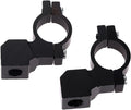 Mtsooning Motorcycle 10mm/ 7/8" Mirror Mount Clamp, 2PCS Handlebar Rearview Mirror Adapter, Black Aluminum Universal Bike mirror Holder