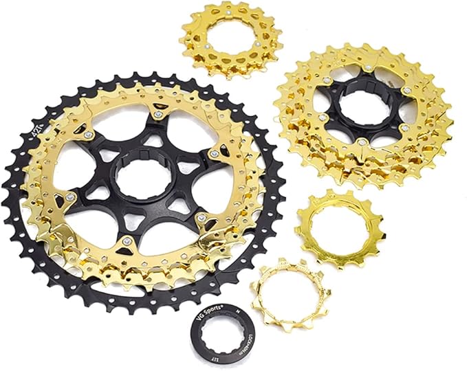 VG SPORTS 8/9/10/11/12 Speed Ultra-Light Bike Cassette for Mountain Bike 11-40T/11-42T/11-46T/11-50T/11-52T MTB Cassette Lightweight Aluminum Bracket Cassette