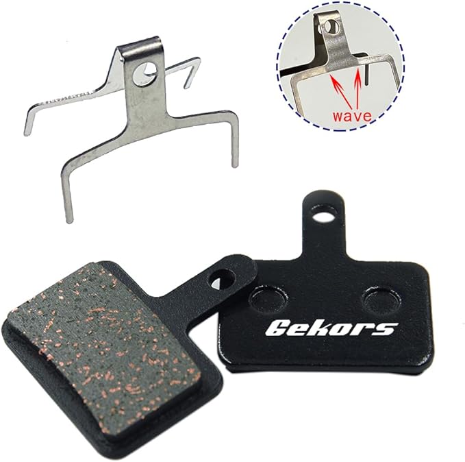 Quiet Semi-Metallic Bike Brake Pads - Compatible with Shimano Deore/MT200 ; Compatible with Tektro - Long-Lasting, Low-Noise, All-Weather & Heat-Resistant for MTB/Ebike (2 Pairs)