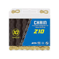 Bike Chain, 10 Speed Bike Chain 1/2" x 11/128" 116 Links Bicycle Chain for Road Mountain Folding Racing Cycling Bikes (Gold-10 Speed)