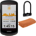Garmin 010-02503-20 Edge 1040 Solar GPS Cycling Bike Computer | Official USA Partner Model | Bundle with Deco Gear Heavy Duty Combination U-Lock + Workout Cooling Sport Towel