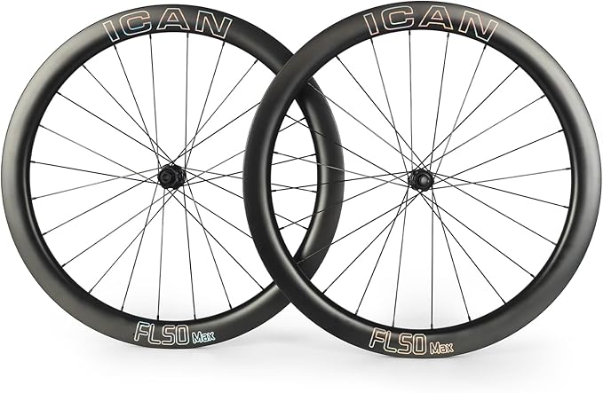 ICAN FL40/50 Max 1347g/1370g/1395g Carbon Disc Road Bike Wheelset 23mm Inner Width 700C 36T Ratchet System Hub