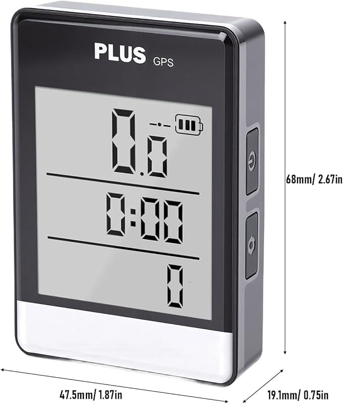 Keenso GPS Bike Computer, Wireless Speedometer with Backlit Screen for Cycling and Data Tracking, Large Display Beidou GPS Bike Odometer for Adventure Riders