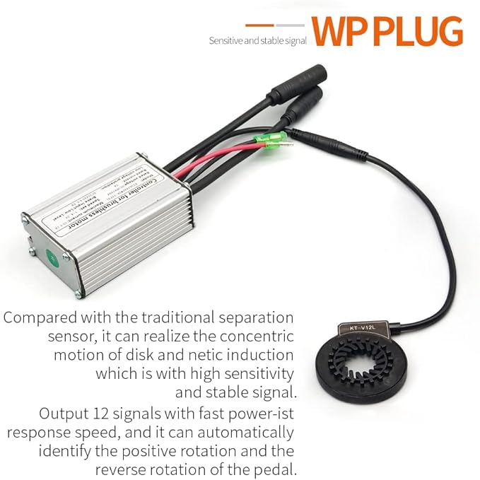 KT-V12L/R Electric Bike Magnets Pedal Assist Sensor Ebike Kit Easy Crank Installation PAS Sensor