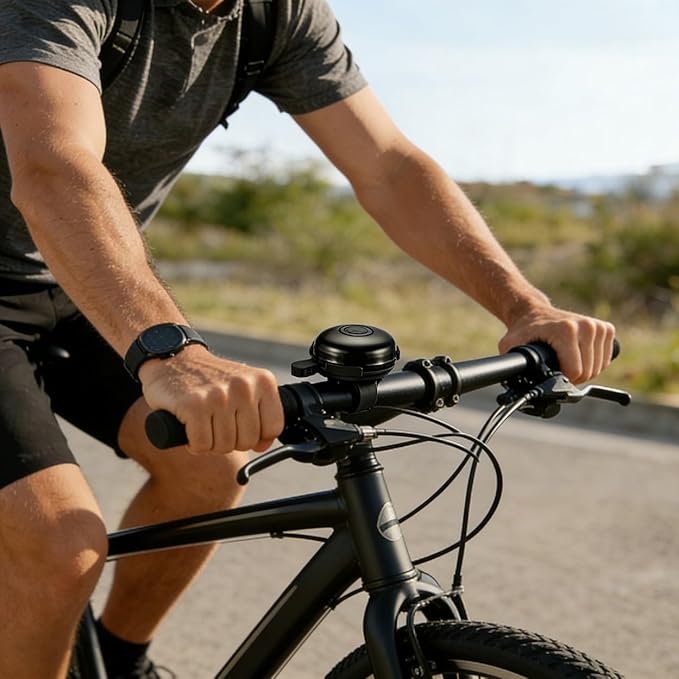 Bike Bell Aluminum Bicycle Bell with Loud Clear Sound Mountain Road Bicycle Handlebars Bell for Adults Kids