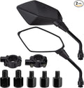 CICMOD Motorcycle Mirrors Rear View Side Mirror for Scooter, ATV, Dirt Bike, Cruiser, Snowmobile, with M8 M10 Threaded Bolts, 7/8" Handlebar Mirror Mount