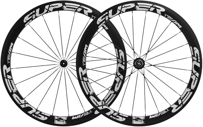 Superteam 50mm Clincher Wheelset 700c 23mm Width Cycling Racing Road Carbon Wheel Decal