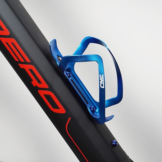 CNC Bike Water Bottle Holder, Bike Water Bottle Cage for Road Bike/Mountain Bike，2-Pack，Blue
