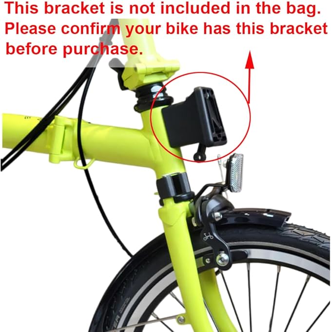 Rhinowalk Handlebar Bag for Brompton Folding Bike, 6.5L Expandable Front Bag with Quick Release Mount, Multiple Pockets, Shoulder Strap & Rain Cover (Black)