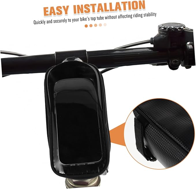 Front Frame Bag Versatile Mountain Bike Top Tube Storage Pouch for Phone and Essentials Rainproof Design for Outdoor Cycling Adventures