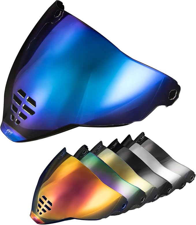 PSLER IC-06 visor- Icon Airflite Face Shield Motorcycle Helmet Visor Accessories Replacement for Icon Airflite IC-06，Transparent Blue