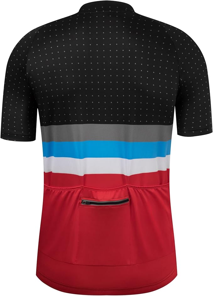 Coconut Ropamo CR Mens Cycling Jersey Short Sleeve Road Bike Shirt with 3+1 Zipper Pockets Breathable Quick Dry