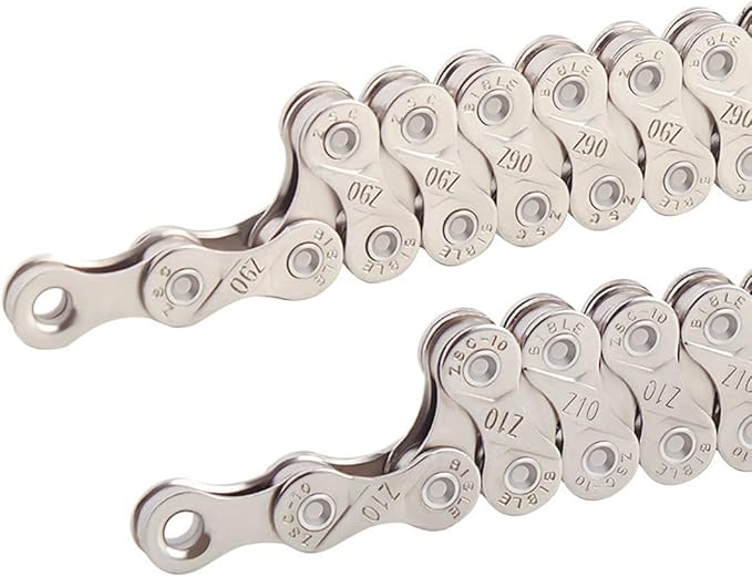 Bicycle Chain, 116 Link Bicycle Chain 1/2 x 11/128 inch Stainless Steel Bicycle Chain for MTB/Road/E-Bike 6-7-8 Speed