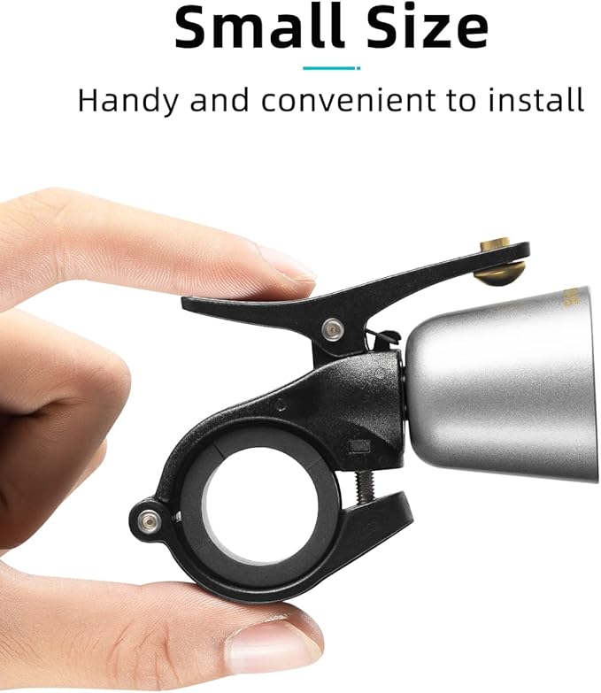 ROCKBROS Bike Bell Classic Bicycle Bell Mountain Bike Bells for Adults with Loud Sound and Fit for 0.87-1.25in/22.2-31.8mm Bicycle Handlebars