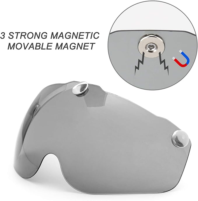 Shinmax Adults Bike Helmet Accessory,Adjustable Helmet with Removable Shield Visor Only for SM-T69