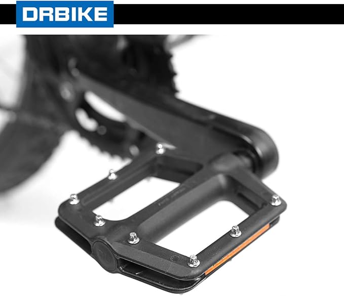 DRBIKE Mountain Bike Pedals MTB Pedals 9/16" Sealed Bearing Lightweight Nylon Bicycle Flat Platform Pedals for MTB BMX Road Bike Kids Bike Replacement Pedal
