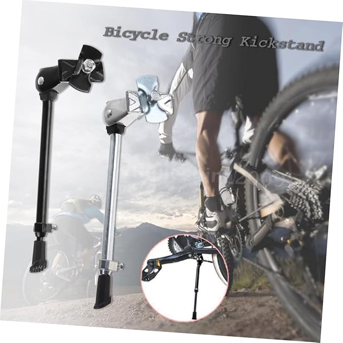TOYANDONA Adjustable Bike Kickstand for Aluminum Alloy Bike Foot Brace Easy to Use Parking Rack