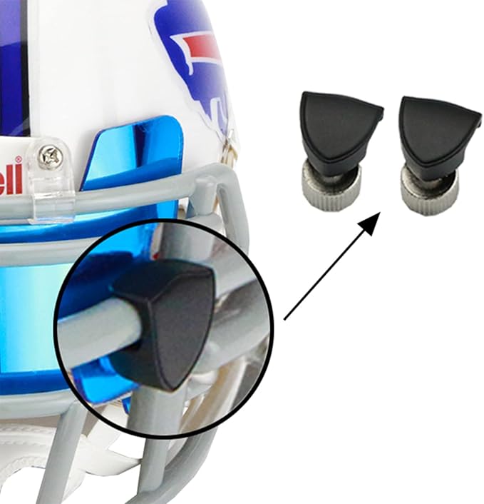 Mini Football Helmet Visor Clear with Clips Universal Fit for Collectors and Display