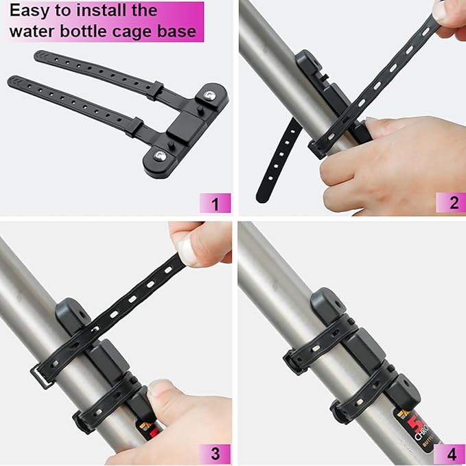 Bike Water Bottle Holder Ultra-Light Bicycle Bottle Cages with Cage Mounting Base for Road MTB Bikes