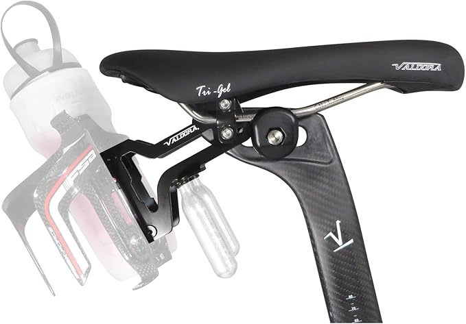 Bike Seat Water Bottle Holder | Behind Saddle Bottle Cage Rack Rack With 2 Bottle Cages | A Key Triathlon Bike Accessory | Behind Seat Bottle Holder That Performs | For Road Tri Specific Bikes