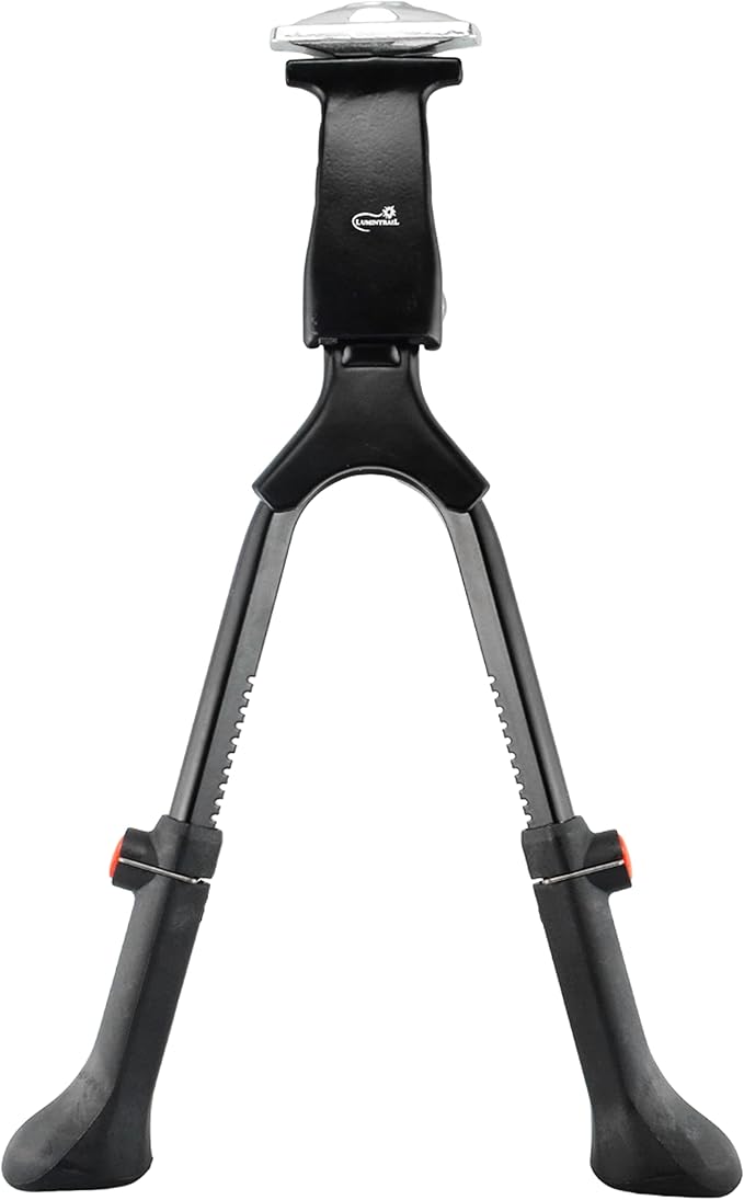 Lumintrail Center Mount Bike Double Leg Kickstand - Adjustable Height Kick Stands for 24, 26, 27.5, 29 Inch Adult Bicycles - Perfect for Cruiser, Road and Hybrids