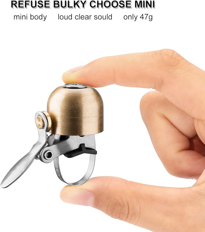 ROCKBROS Bike Bell Classic Bicycle Bell for Bike Ring Bell with Loud Sound Bells for Road Mountain Bike Handlebars Adults